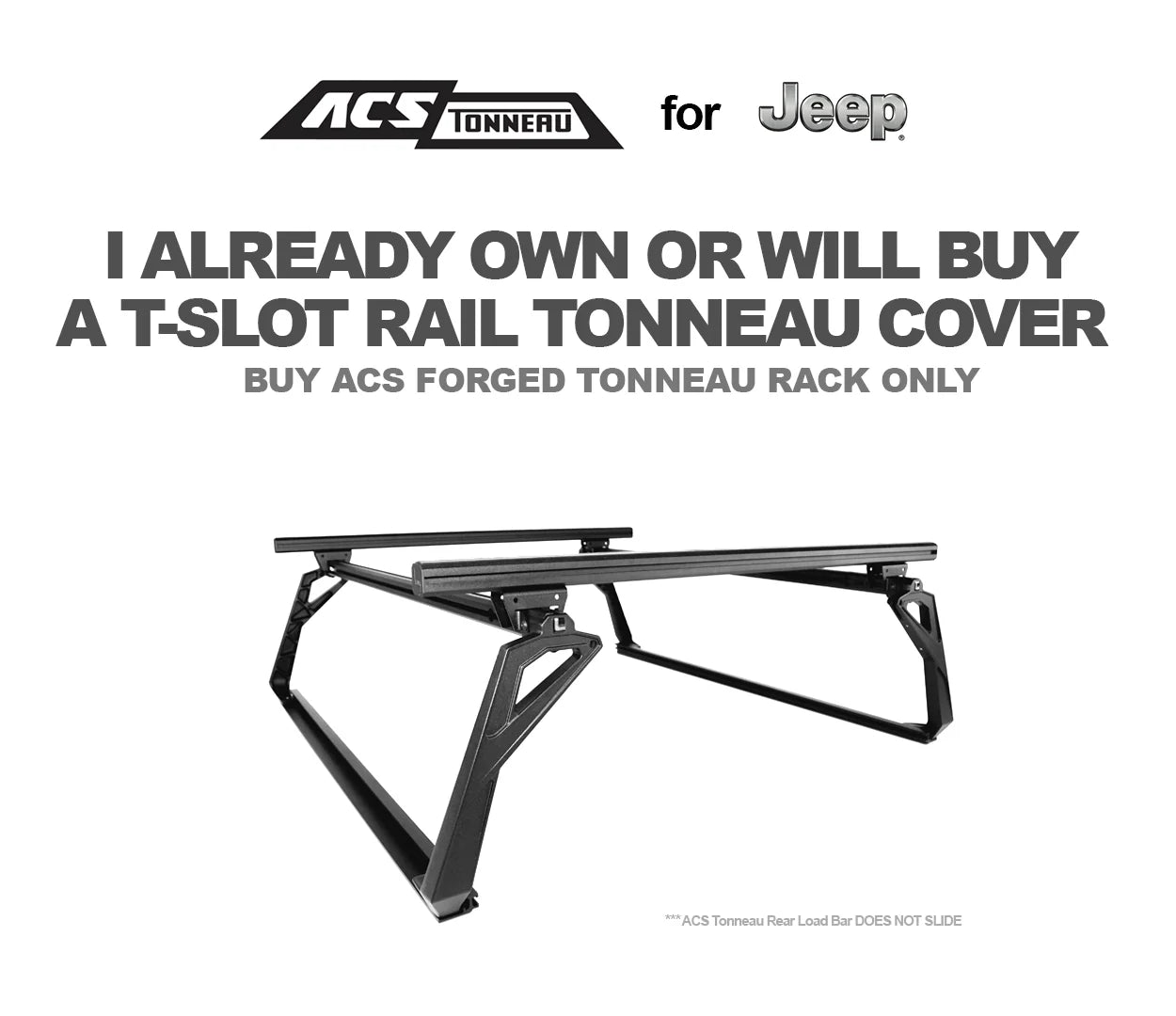 ACS FORGED TONNEAU - SOLO RACK - JEEP