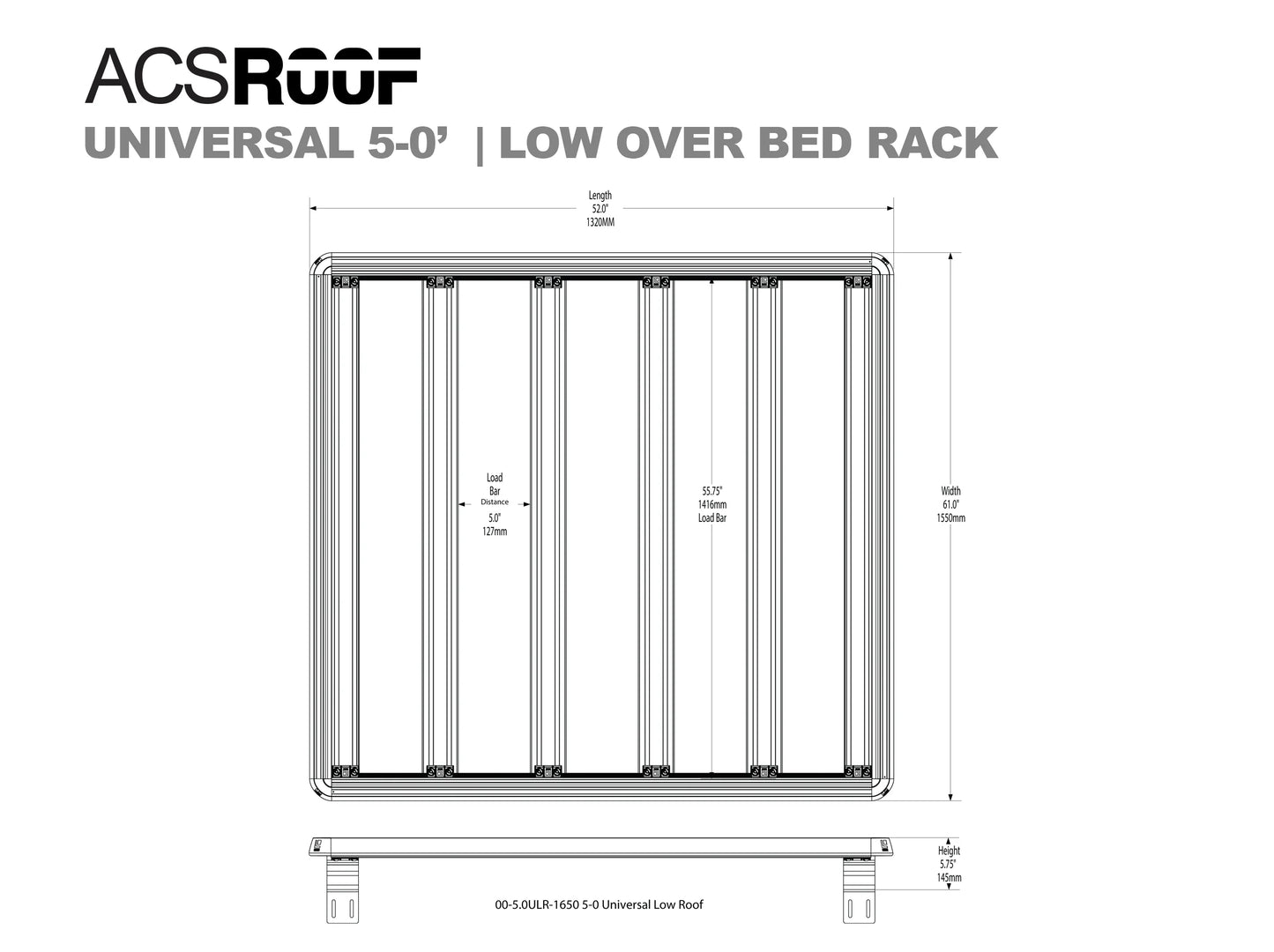 ACS ROOF | Plataforma baja universal sobre Pick up