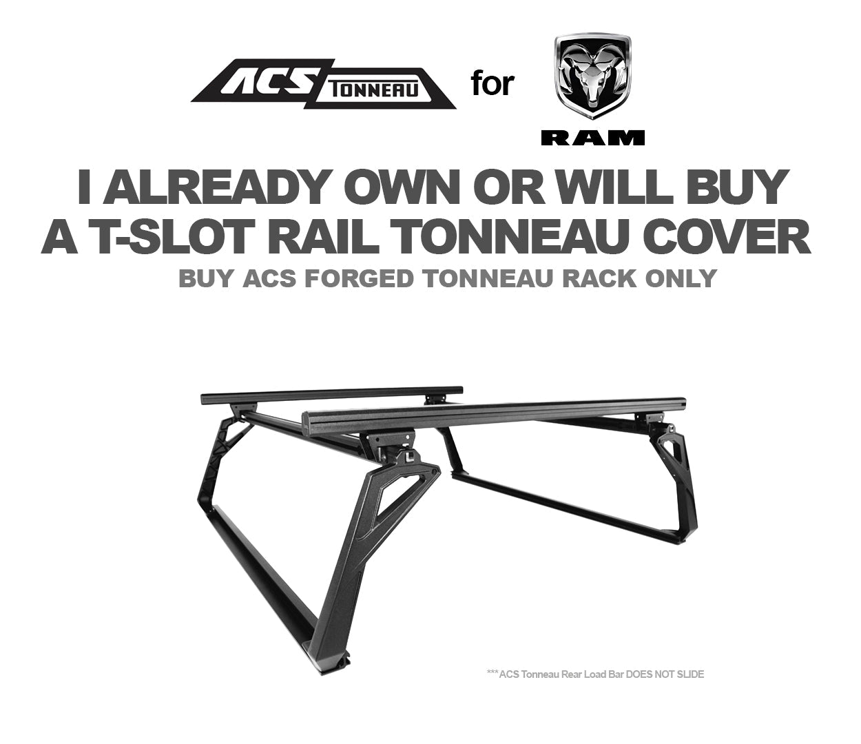 ACS FORGED TONNEAU - SOLO RACK - RAM