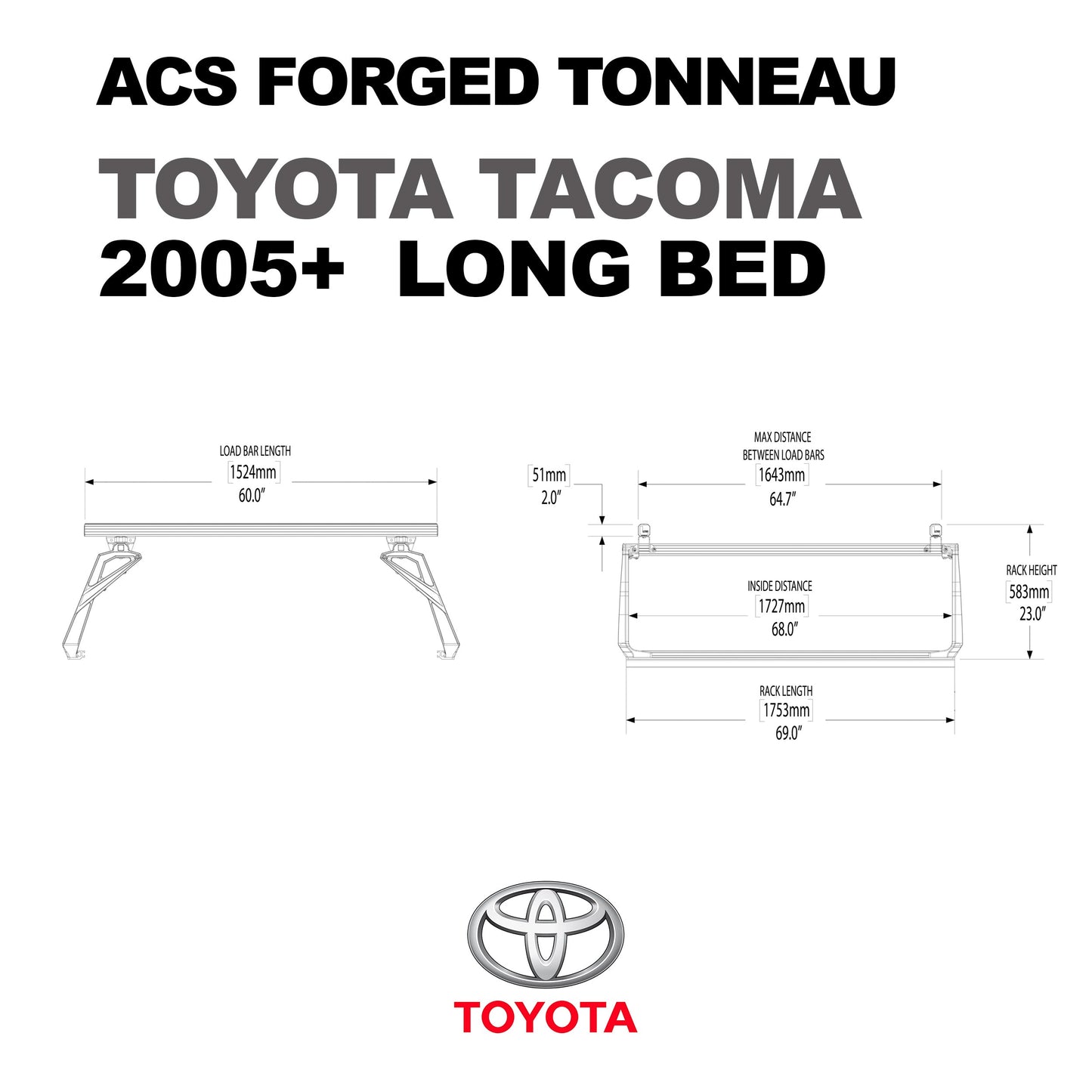 ACS FORGED TONNEAU - SOLO RACK - Toyota