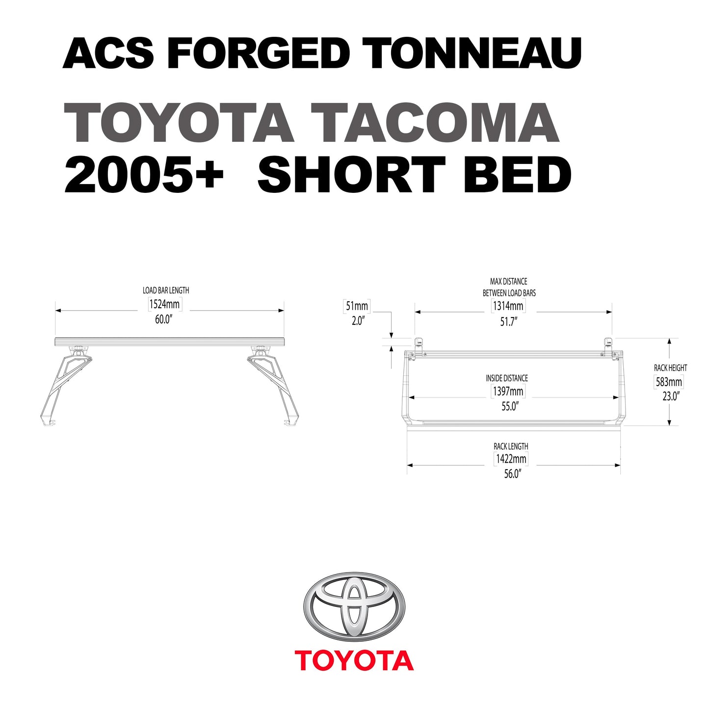 ACS FORGED TONNEAU - SOLO RACK - Toyota
