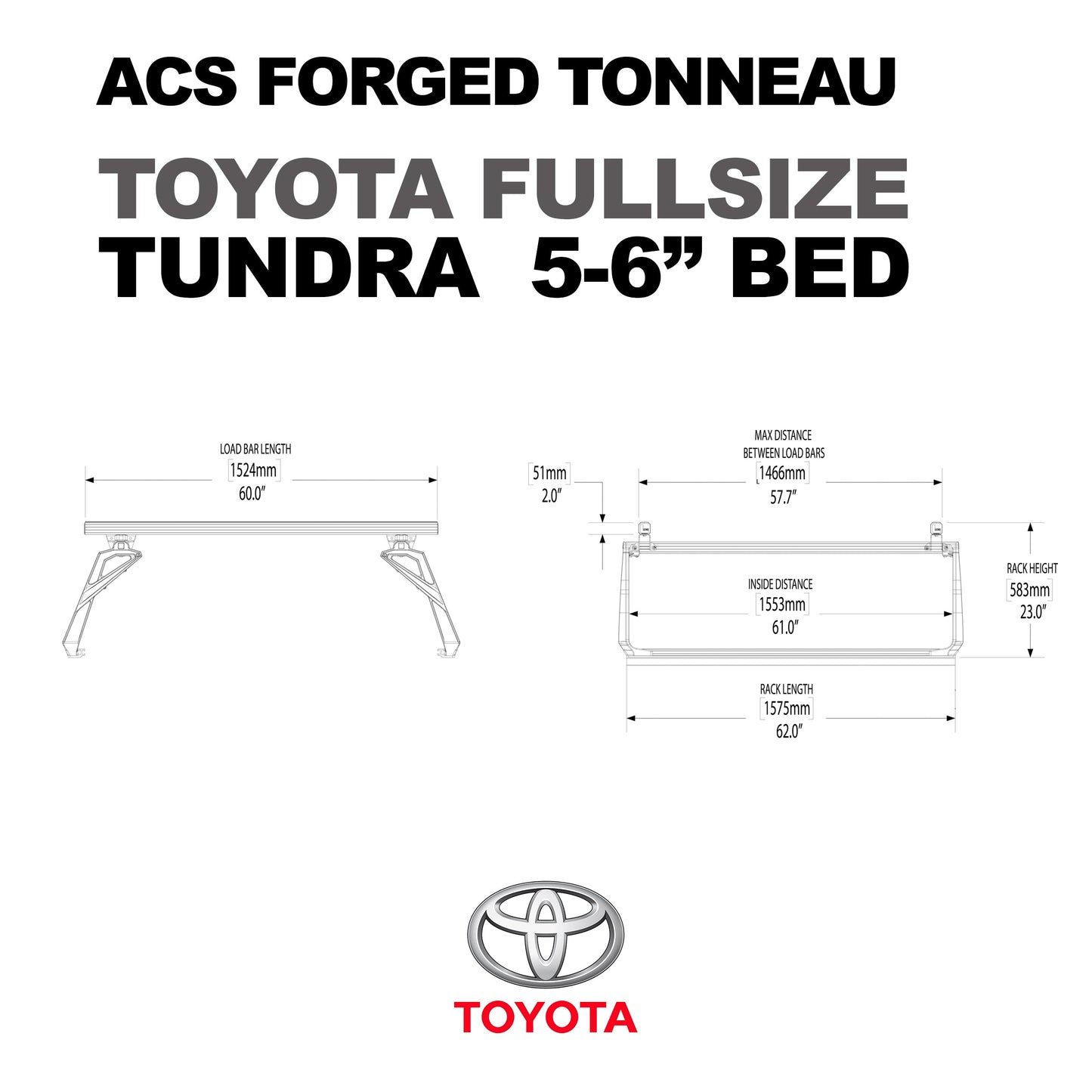 ACS FORGED TONNEAU - SOLO RACK - Toyota