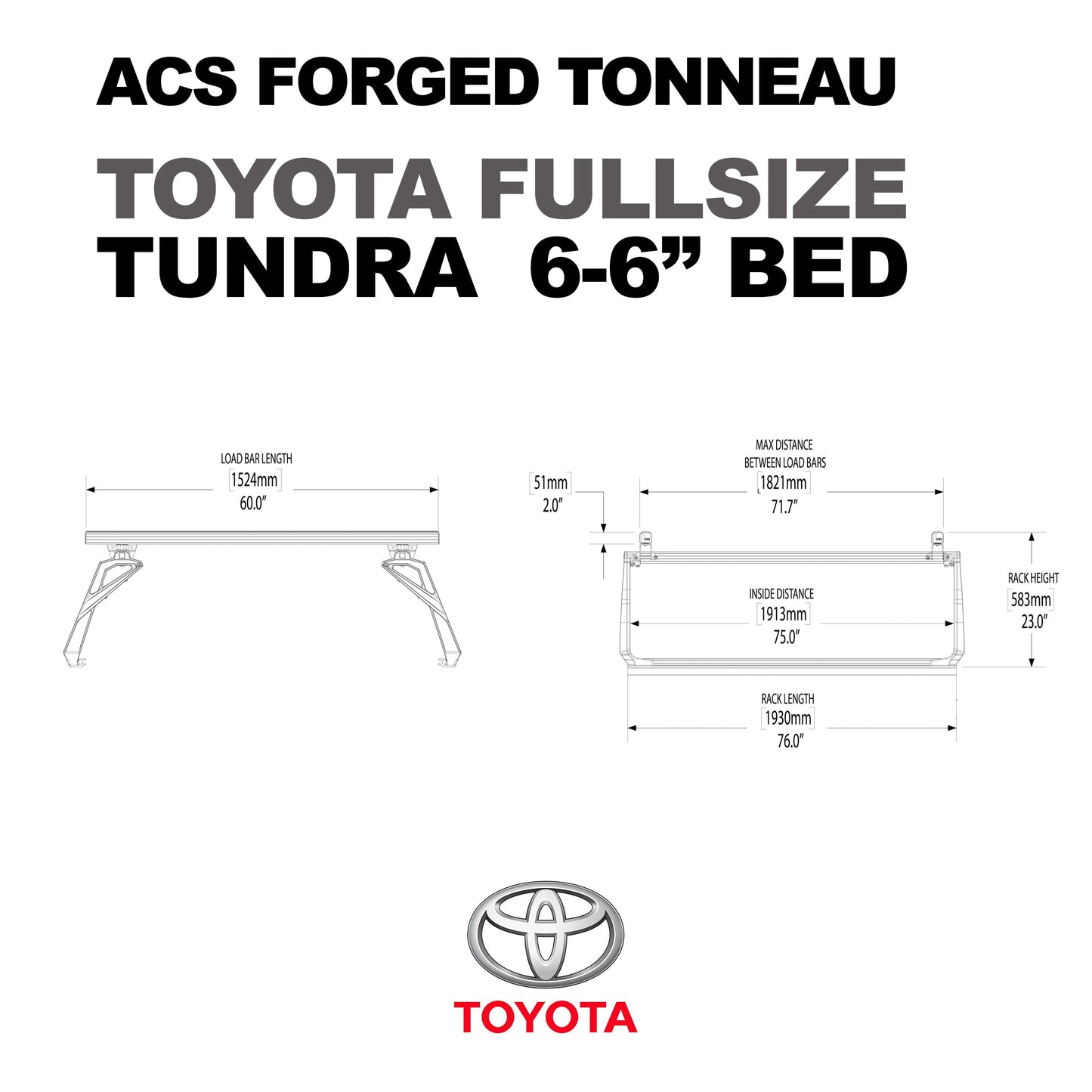 ACS FORGED TONNEAU - SOLO RACK - Toyota