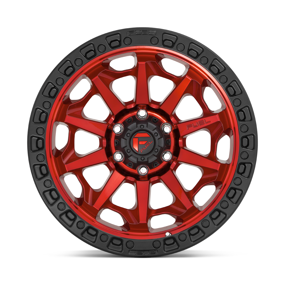 FUEL COVERT CANDY RED BLACK BEAD RING 17X9 6X139 ET-12