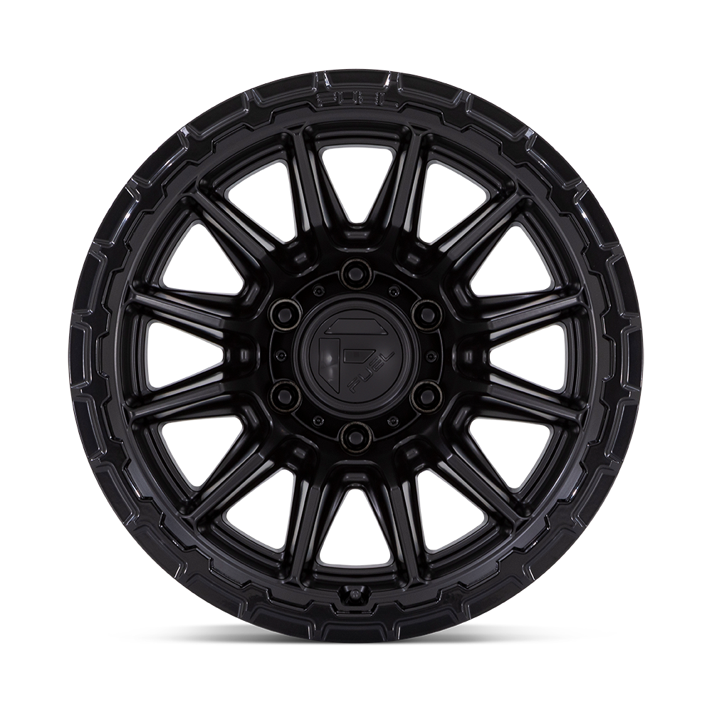 FUEL PISTON BLACKOUT W/ GLOSS BLACK LIP 17X9 6X139 ET-12