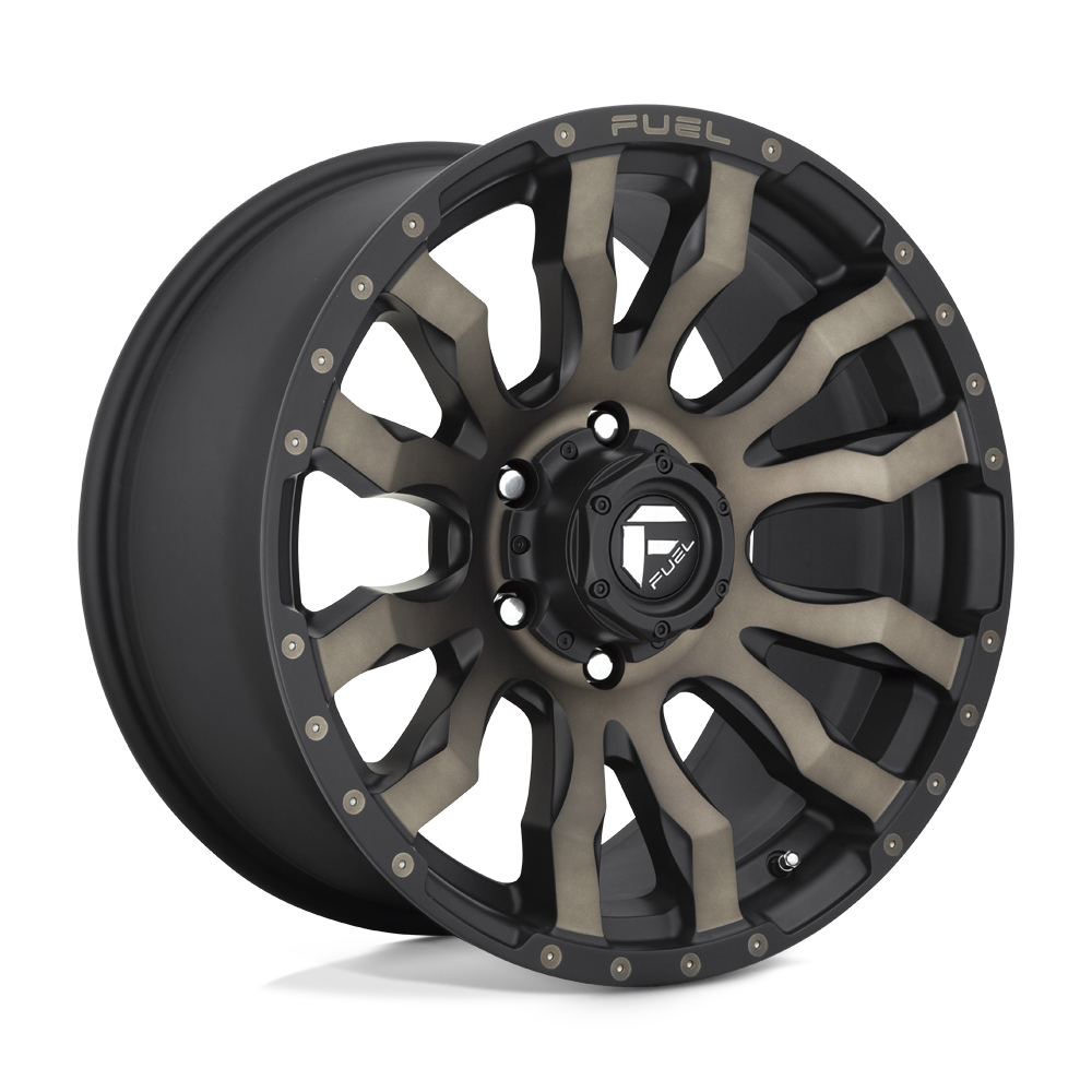 FUEL BLITZ MATTE BLACK DOUBLE DARK TINT 18X9 6X139 ET-12