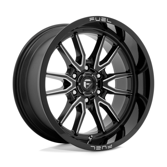 FUEL CLASH GLOSS BLACK MILLED 17X9 6X139 ET-12