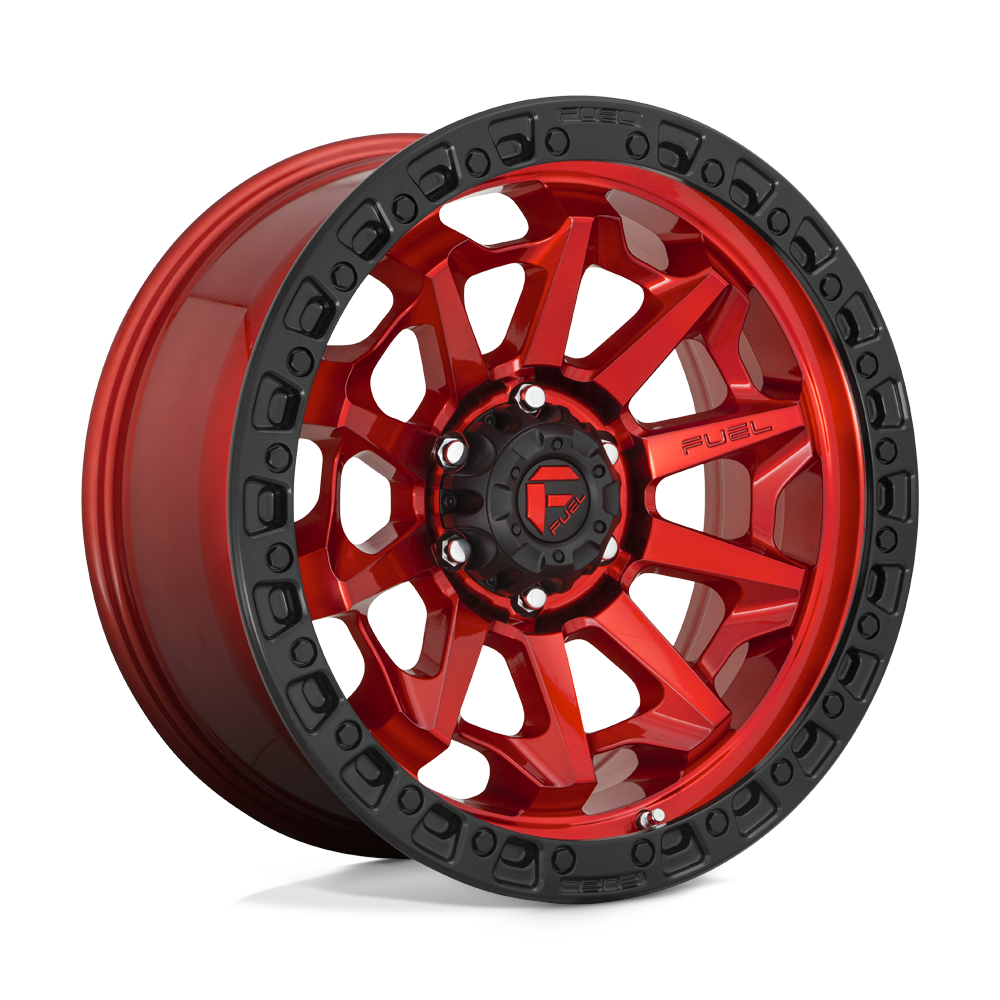 FUEL COVERT CANDY RED BLACK BEAD RING 17X9 6X139 ET-12
