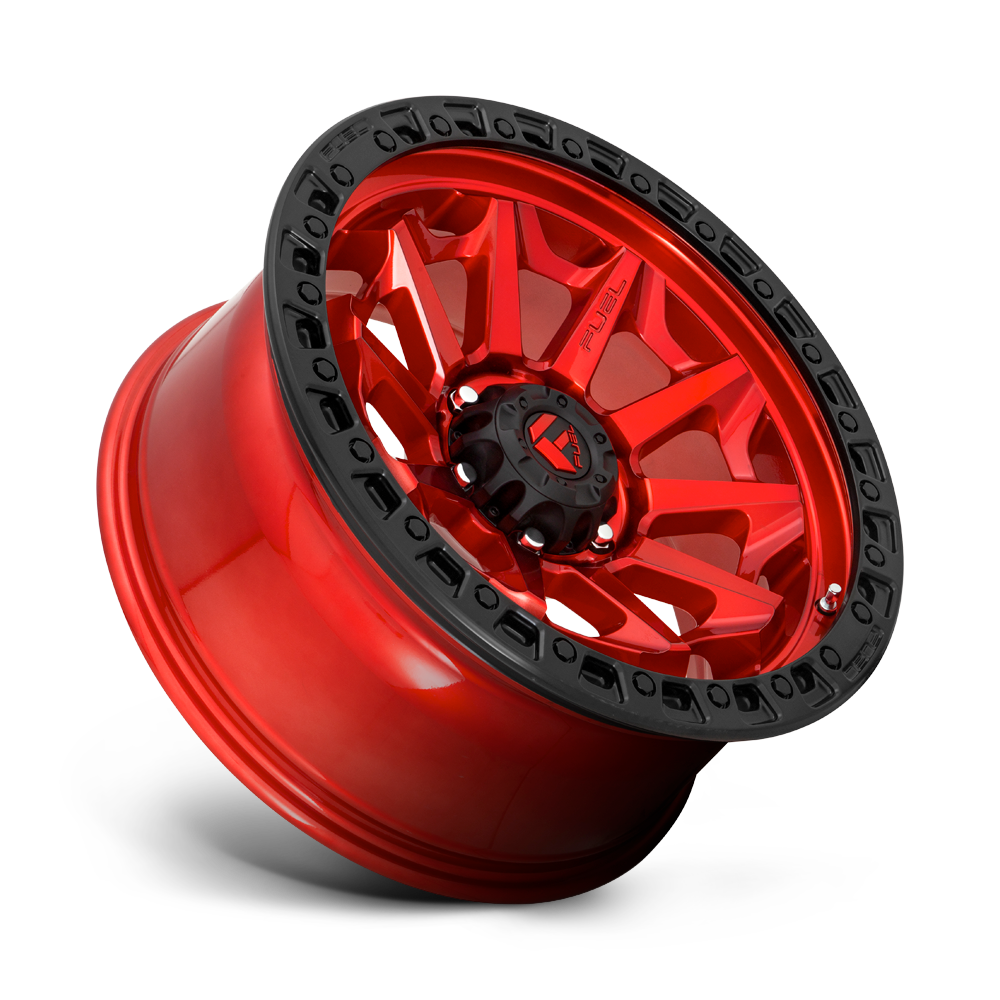 FUEL COVERT CANDY RED BLACK BEAD RING 17X9 6X139 ET-12