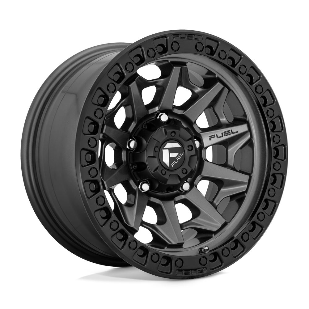 FUEL COVERT MATTE GUNMETAL BLACK BEAD RING 18X9 6X139 ET-12