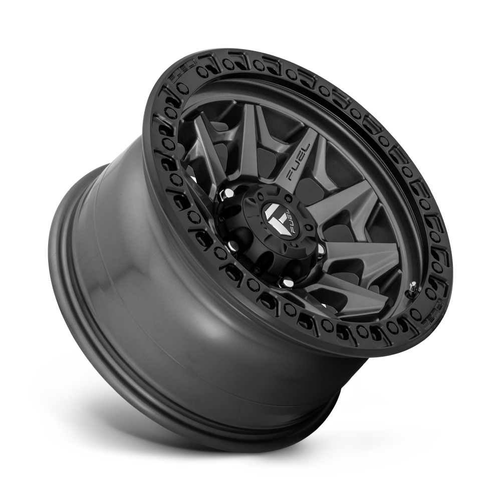 FUEL COVERT MATTE GUNMETAL BLACK BEAD RING 18X9 6X139 ET-12