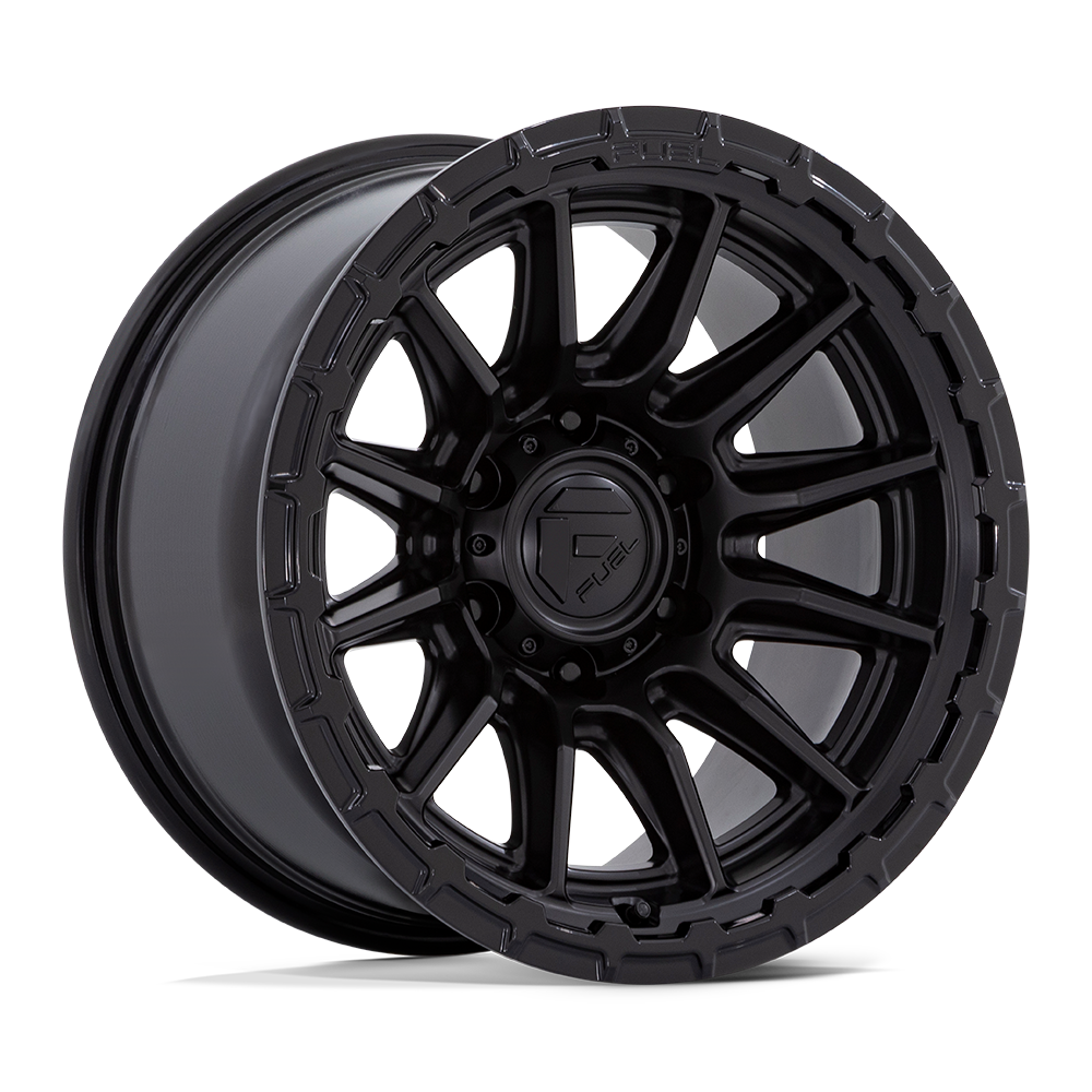 FUEL PISTON BLACKOUT W/ GLOSS BLACK LIP 17X9 6X139 ET-12