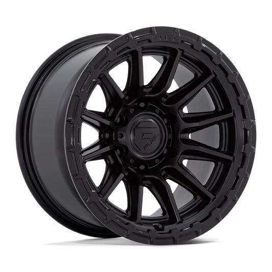 FUEL PISTON BLACKOUT W/ GLOSS BLACK LIP 17X9 6X139 ET-12