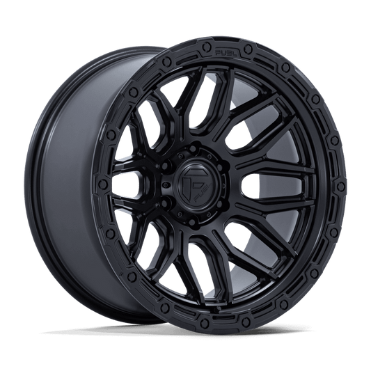 FUEL SURGE MATTE BLACK W/ GLOSS BLACK LIP 17X9 6X135 ET+1