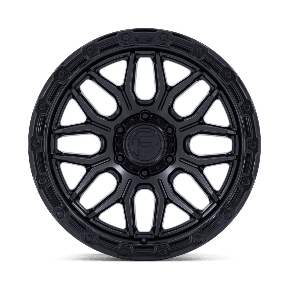 FUEL SURGE MATTE BLACK W/ GLOSS BLACK LIP 17X9 6X135 ET+1